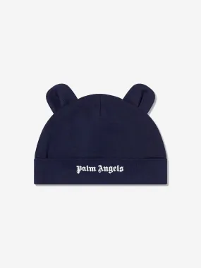 Palm Angels Baby Boys Logo Teddy Bear Beanie in Navy