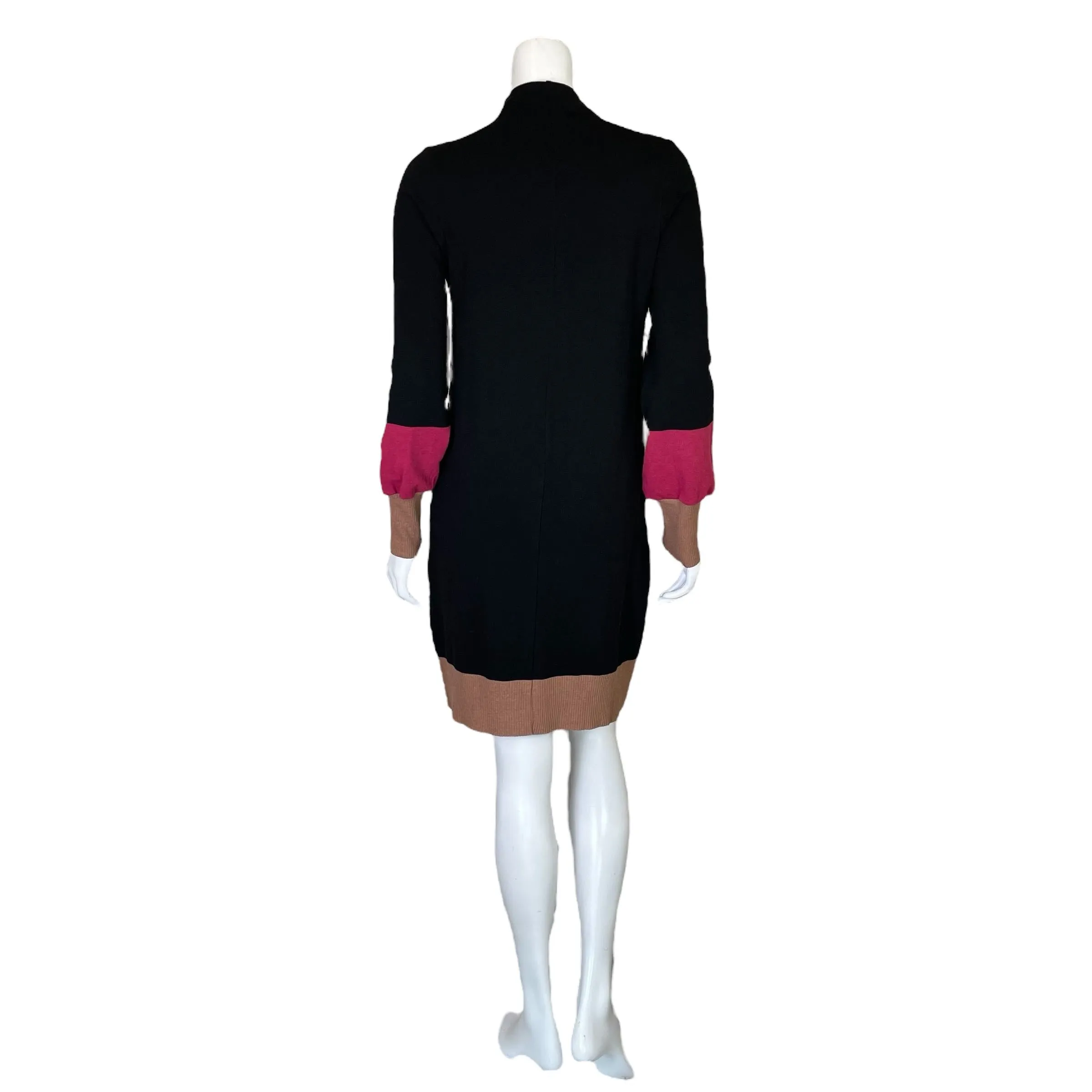 Paola Ermini | Women's Black, Pink and Brown Sweater Dress | Size: M