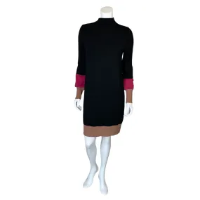 Paola Ermini | Women's Black, Pink and Brown Sweater Dress | Size: M