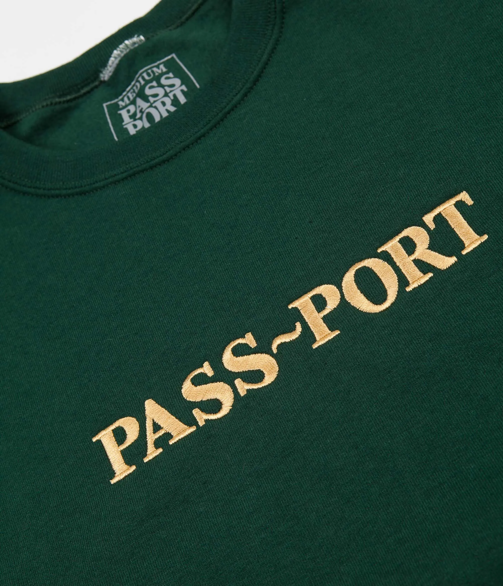Pass Port Gold Official Embroidered Crewneck Sweatshirt - Forest Green