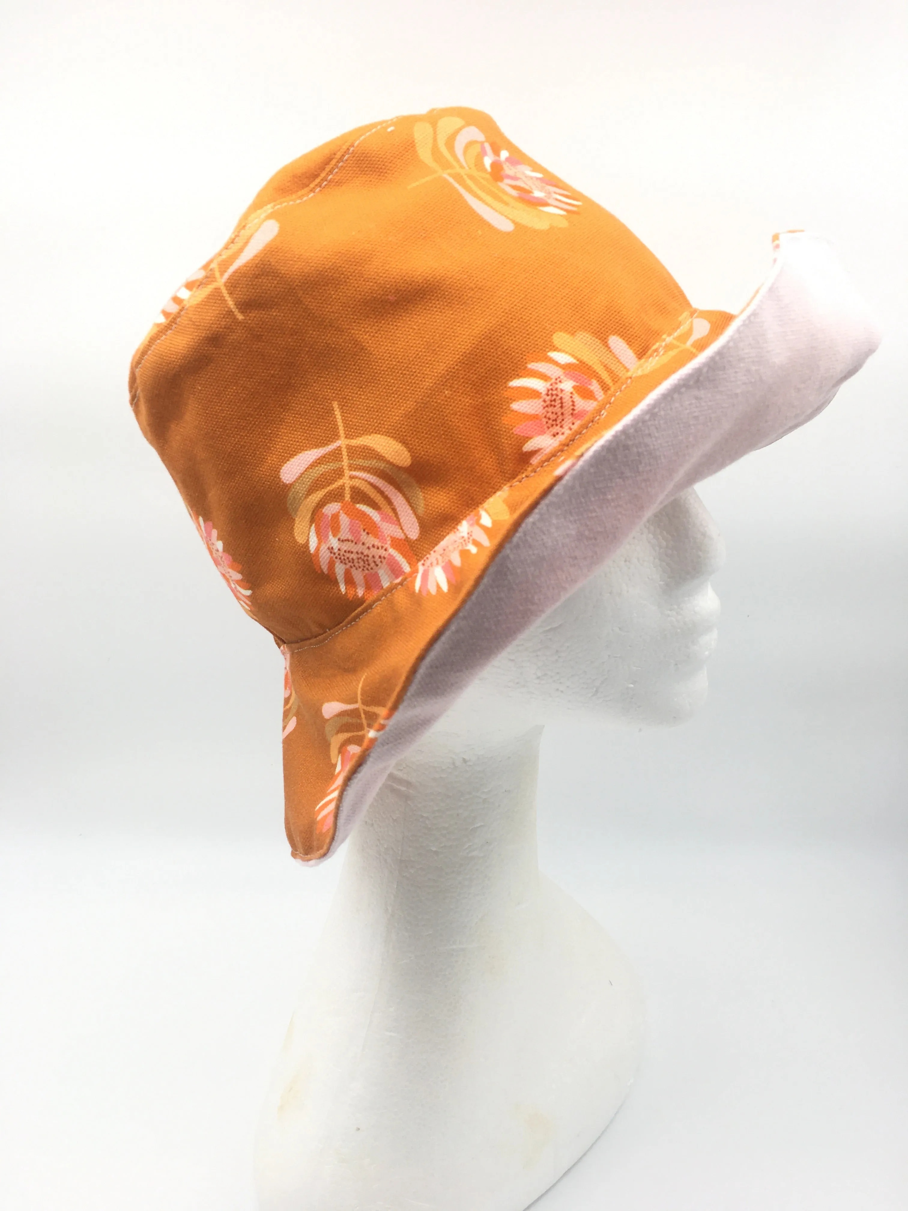 PBBC Sun Hat- mustard floral
