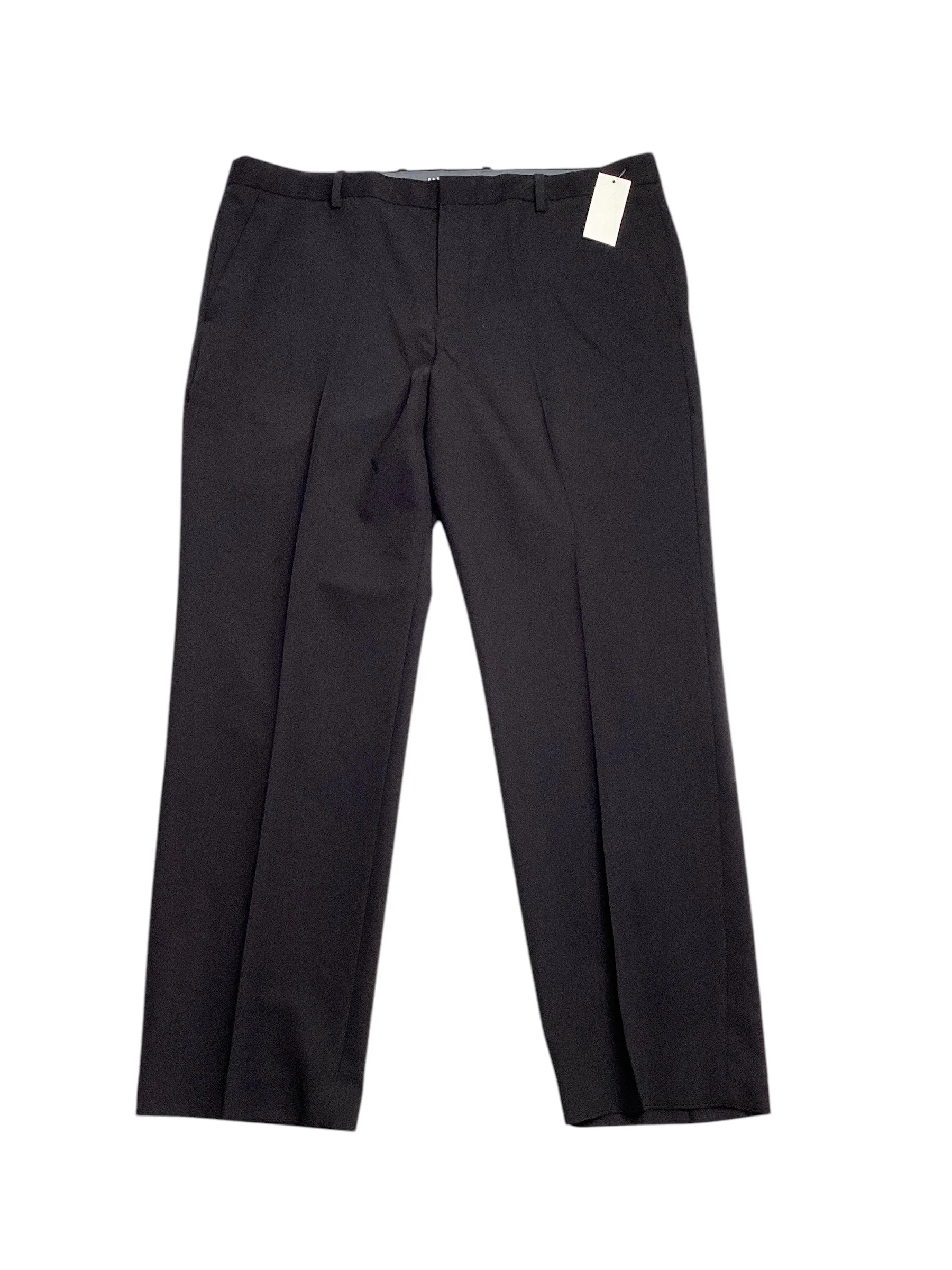 Perry Ellis Mens Modern fit Dress Pants 38 / 30 Black Solid Stretch