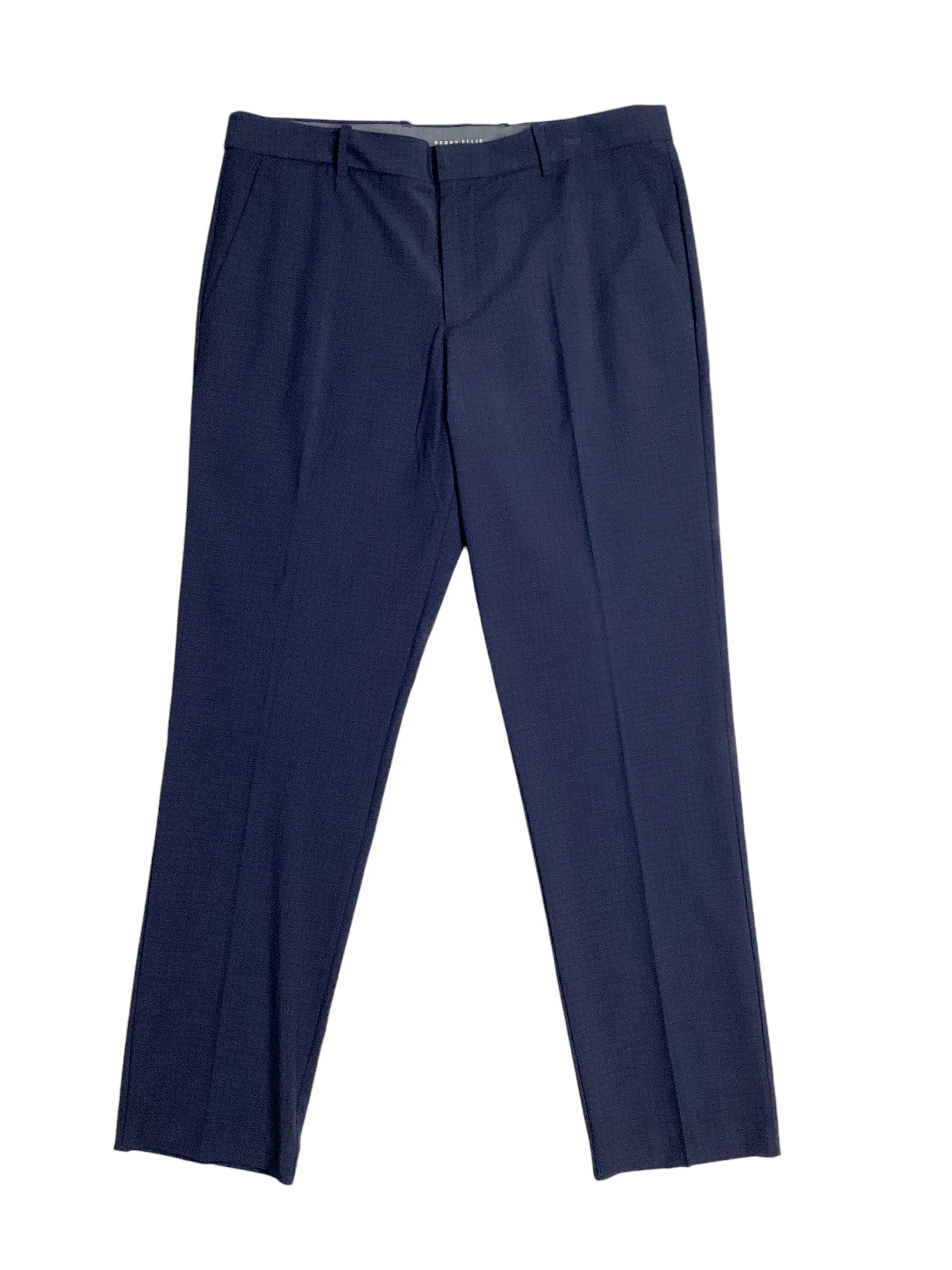 Perry Ellis Portfolio Mens Modern fit Dress Pants 34 / 34 Blue Plaid Stretch