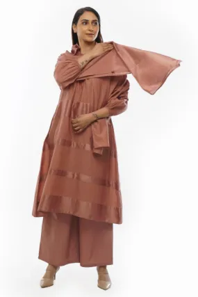 Pink Handwoven Cotton Kurta Set