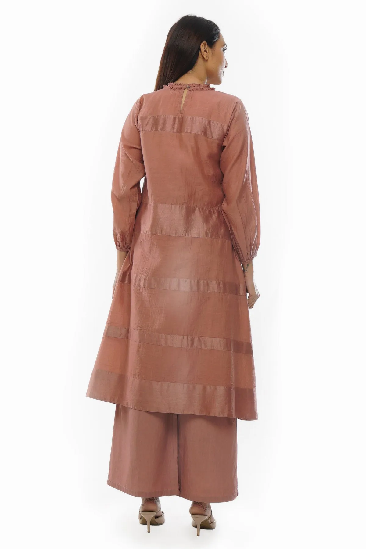 Pink Handwoven Cotton Kurta Set