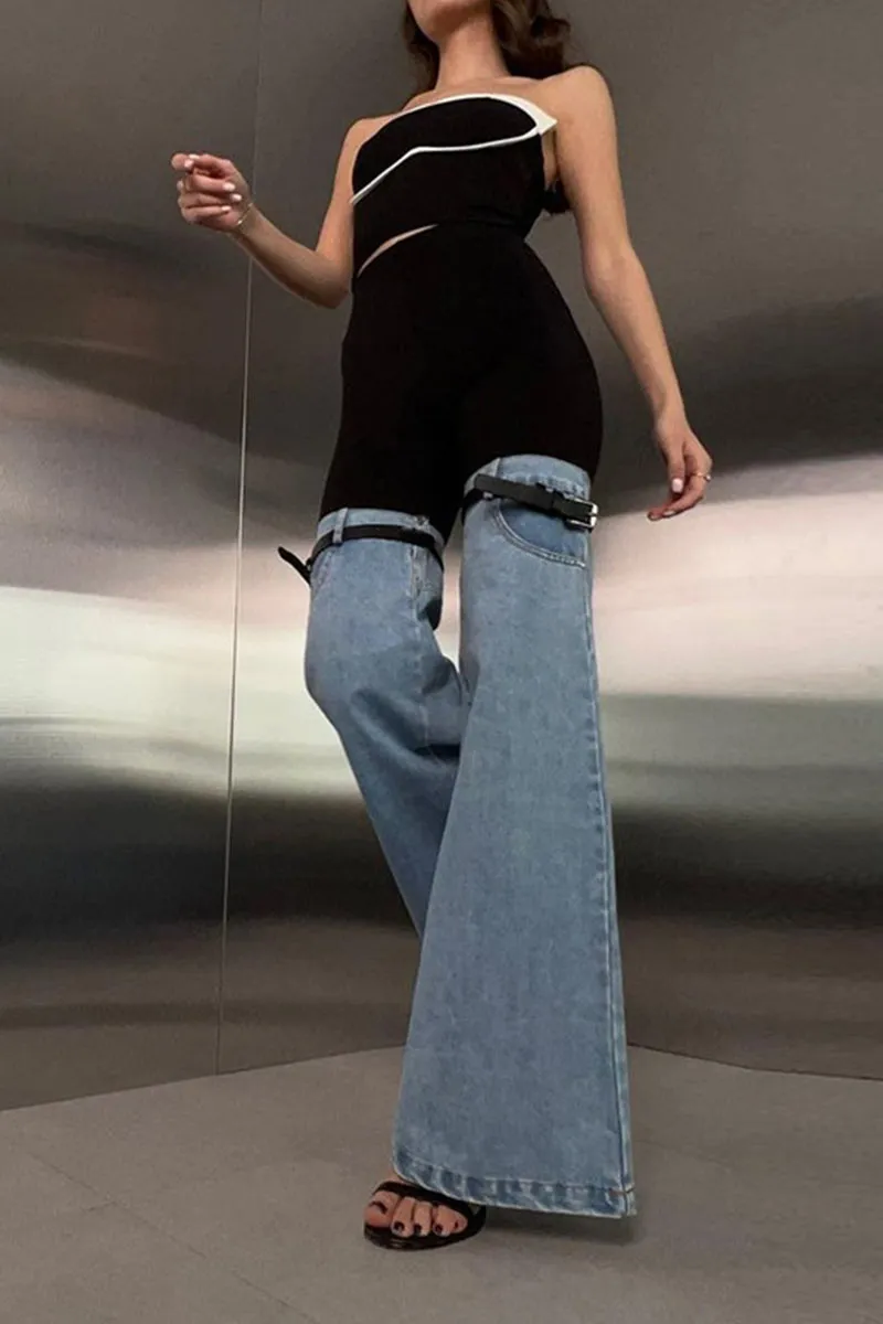 PM0175 Bootcut Denim Long Pants