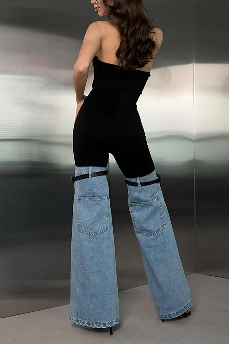 PM0175 Bootcut Denim Long Pants