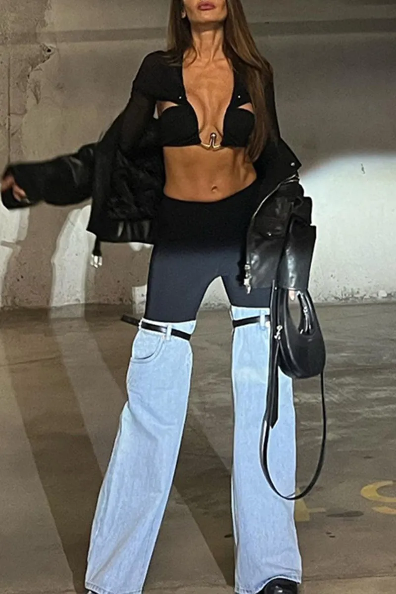 PM0175 Bootcut Denim Long Pants
