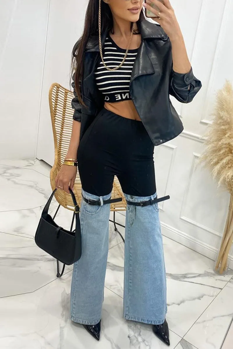 PM0175 Bootcut Denim Long Pants
