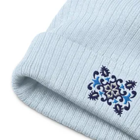 Portuguese Azulejo Tile Motif Embroidered Beanie