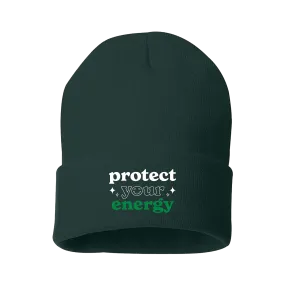 PROTECT YOUR ENERGY - FOREST GREEN BEANIE