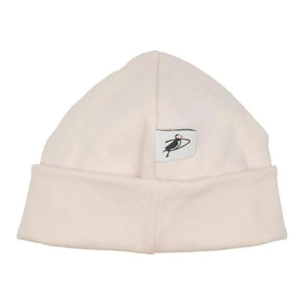 Puffin Gear Organic Cotton Infant Beanie - Natural (6M, 3-6 Months)