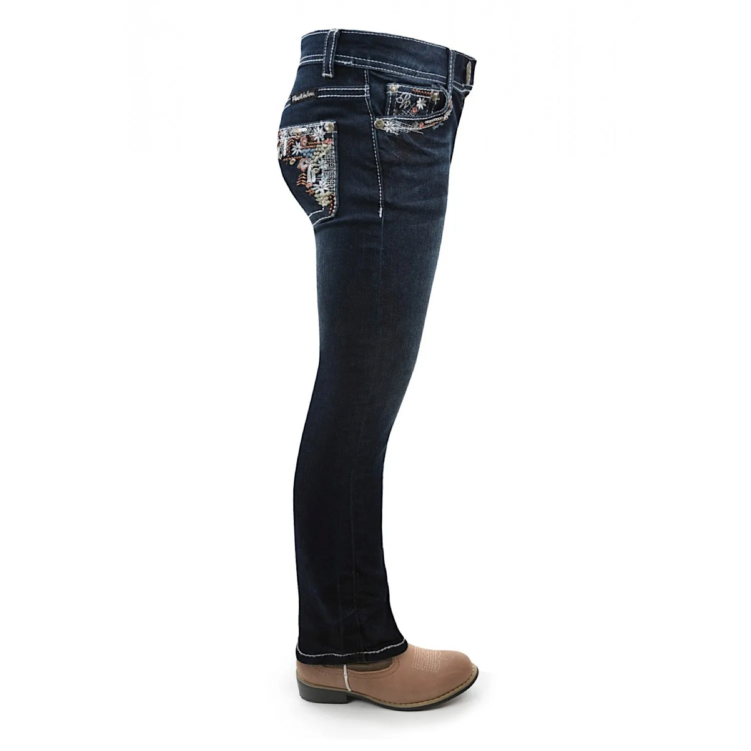 Pure Western Girl's Angelica Slim Leg Jean Indigo