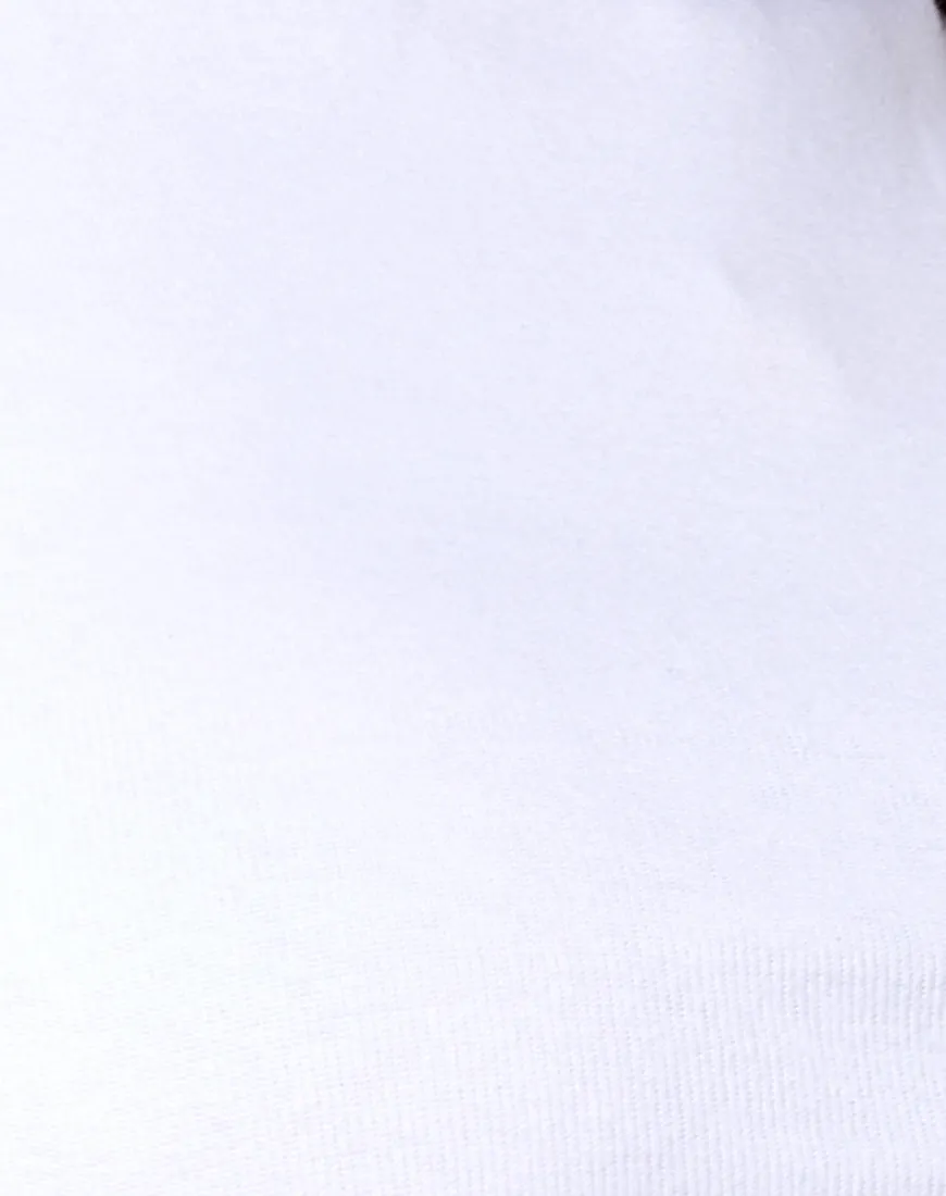 Quera Crop Top in Rib White