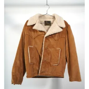 "Retail" Vintage Westwind Sportswear Sherpa Lined Jacket Brown Made in USA