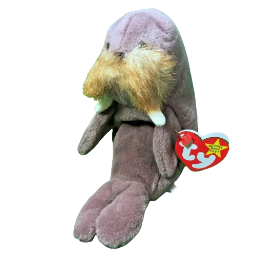 RARE VINTAGE TY Beanie Baby Jolly The Walrus Retired 1996 ☆☆ERRORS☆☆