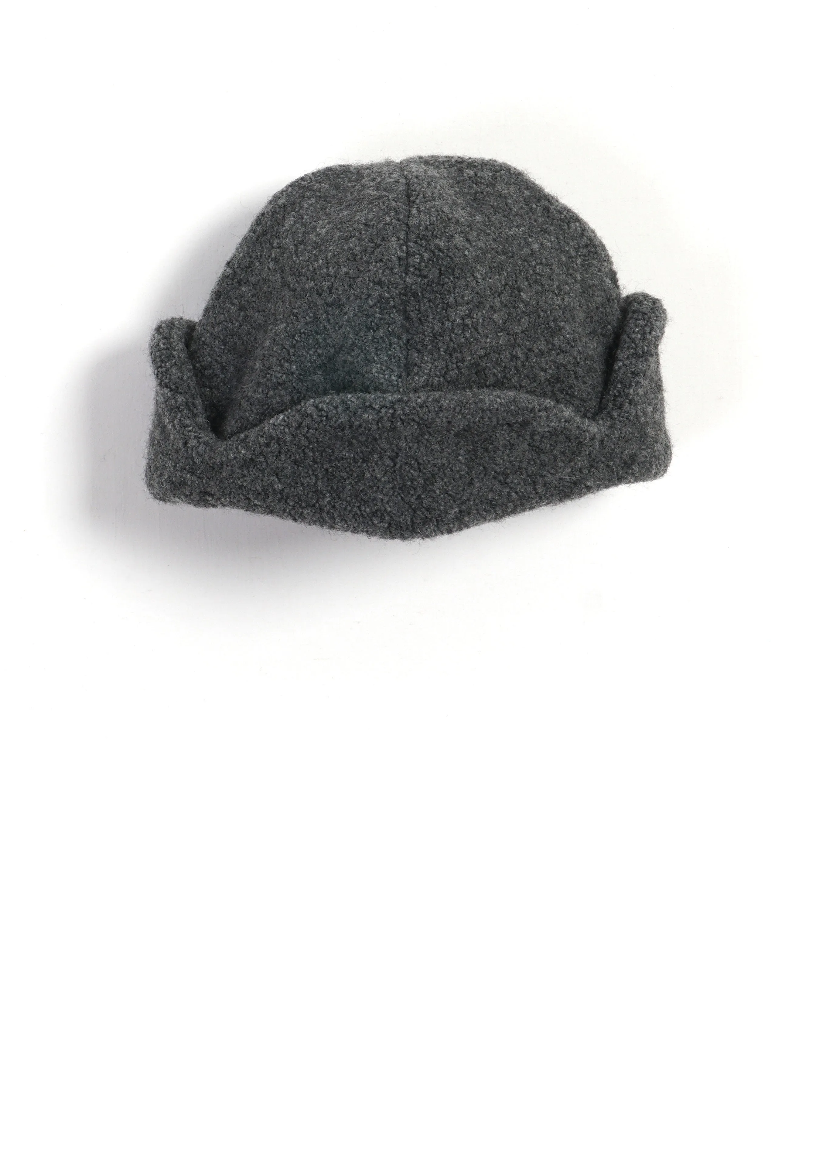 Recycled Wool Flight Cap With Earflaps | Grey