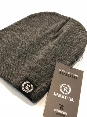 Represent Ltd. Woven Label Beanie [CHARCOAL]