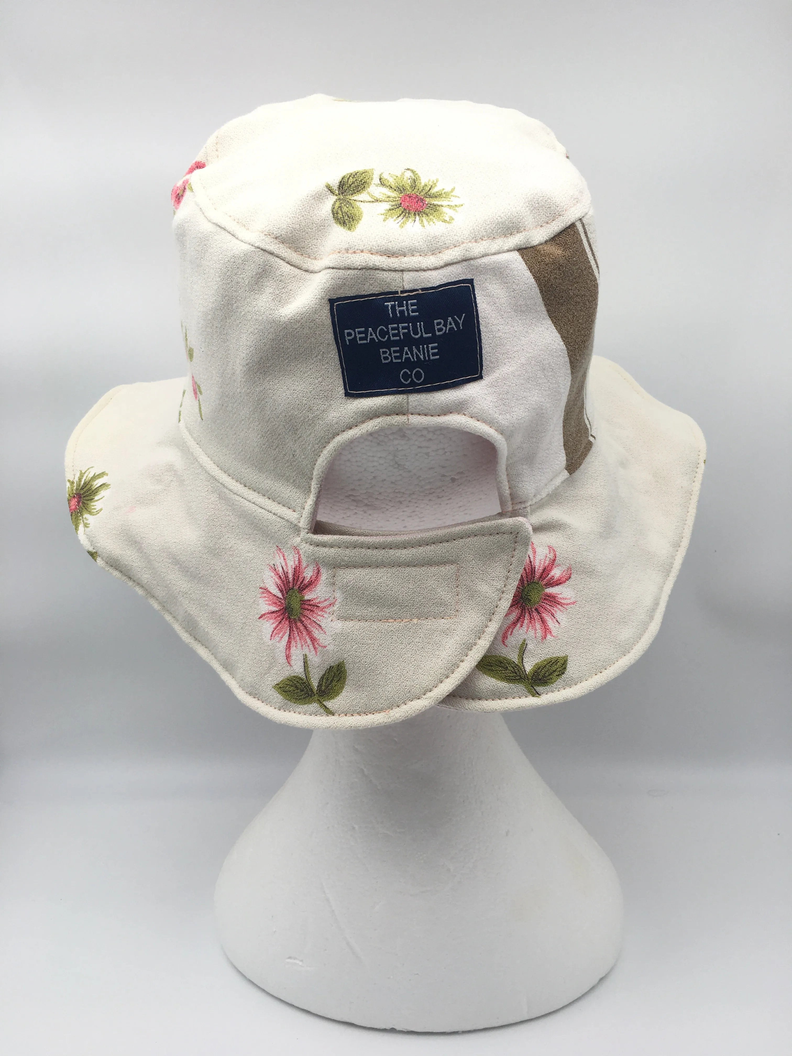 Retro Sun Hat-  Creamy floral