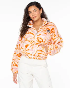 Roxy Womens Cold Surf Print Zip Fleece