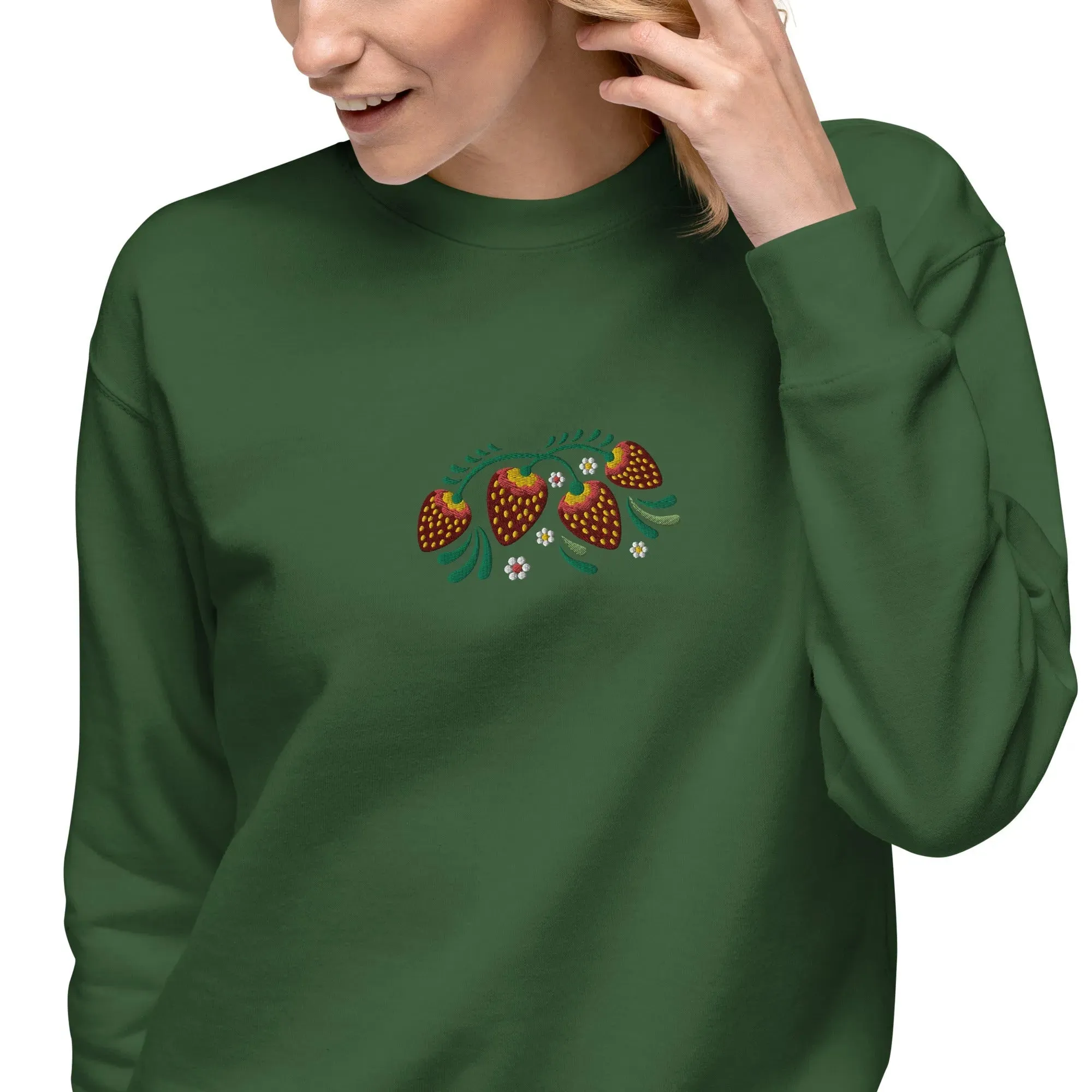 Russian Khokhloma Embroidered Sweatshirt