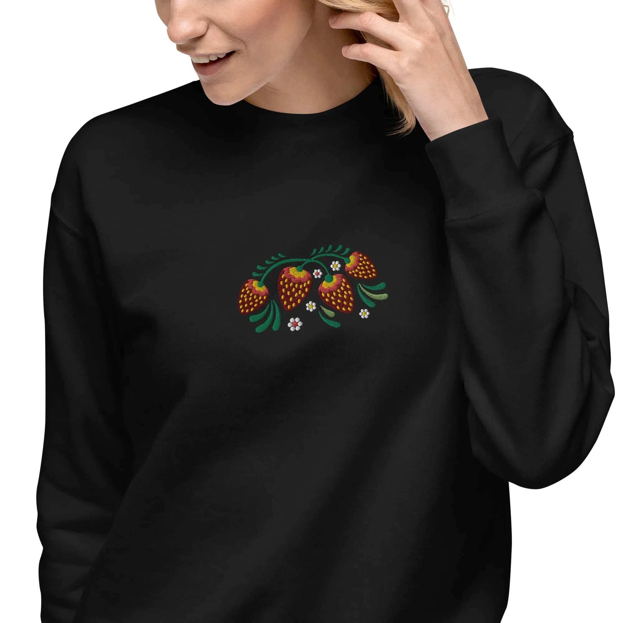 Russian Khokhloma Embroidered Sweatshirt