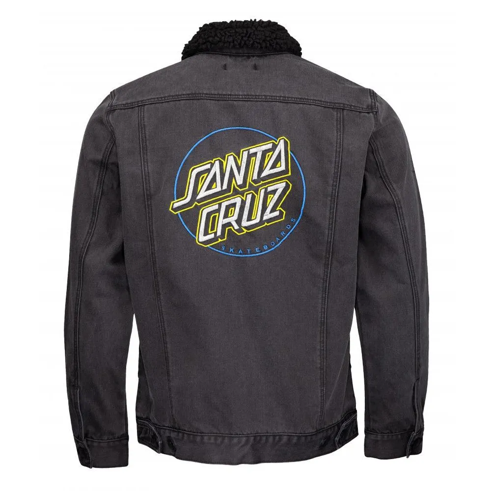 Santa Cruz Jacket Void Ring Dot Denim Jacket Black