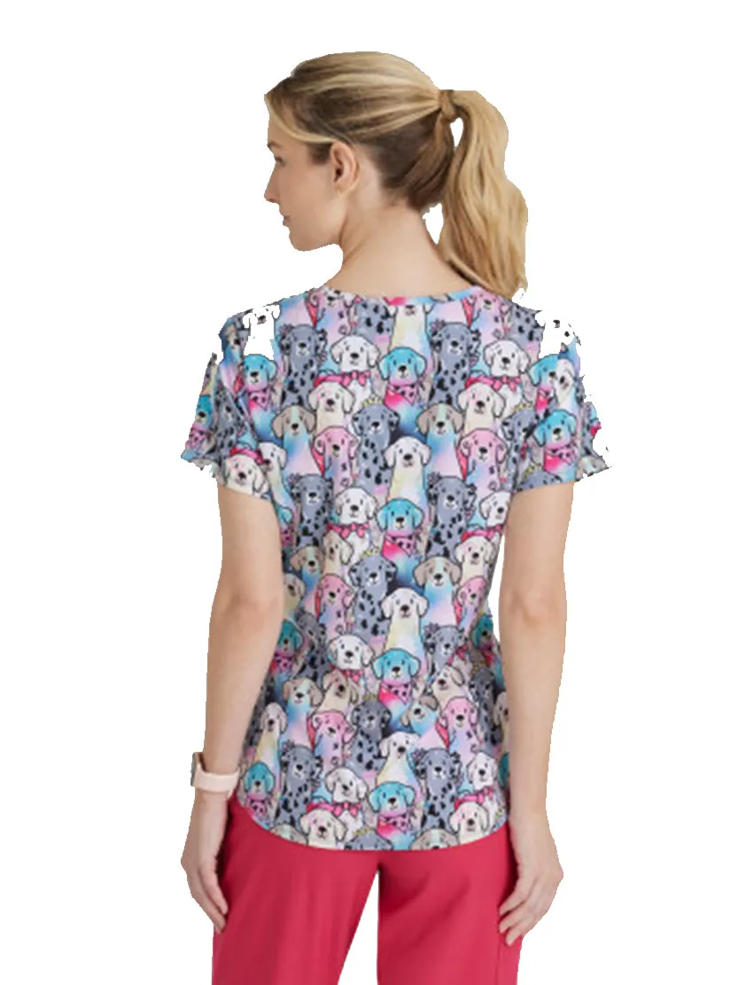 SKECHERS™ by Barco Essence V-Neck Animal Print Top