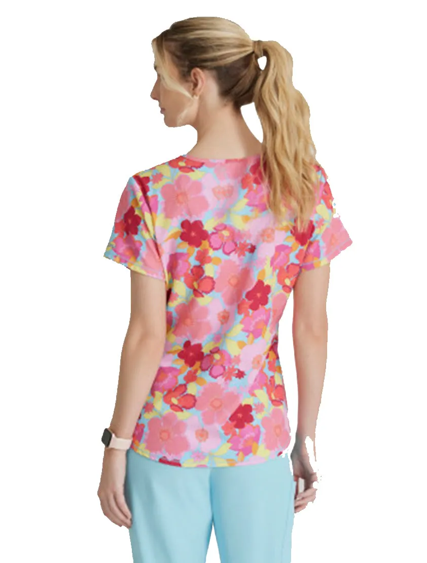 SKECHERS™ by Barco Essence V-Neck Animal Print Top