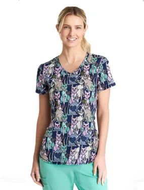 SKECHERS™ by Barco Essence V-Neck Animal Print Top