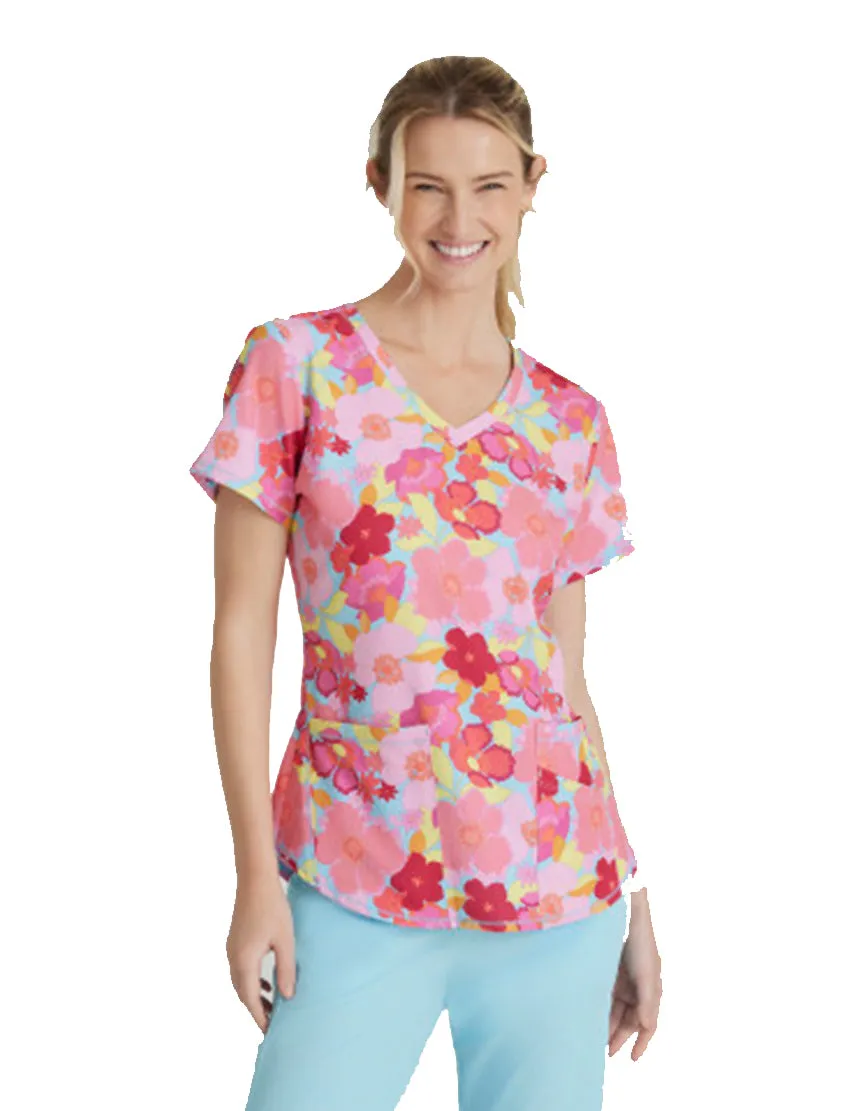 SKECHERS™ by Barco Essence V-Neck Animal Print Top