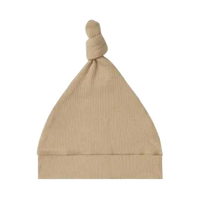 Snuggle Hunny Ribbed Knotted Beanie - Pebble Organic