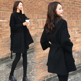 Spring Autumn Women Overcoat Women Blazer Jackets Female Coat With Belt