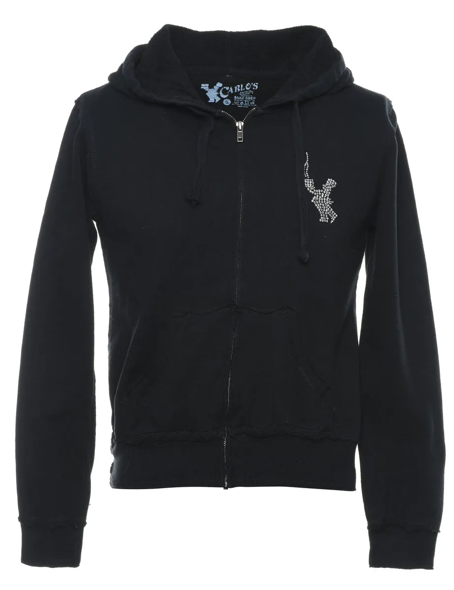 Studded Carlo's Printed Hoodie - S