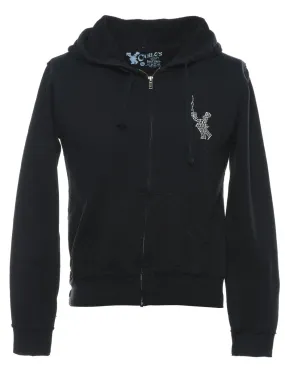 Studded Carlo's Printed Hoodie - S