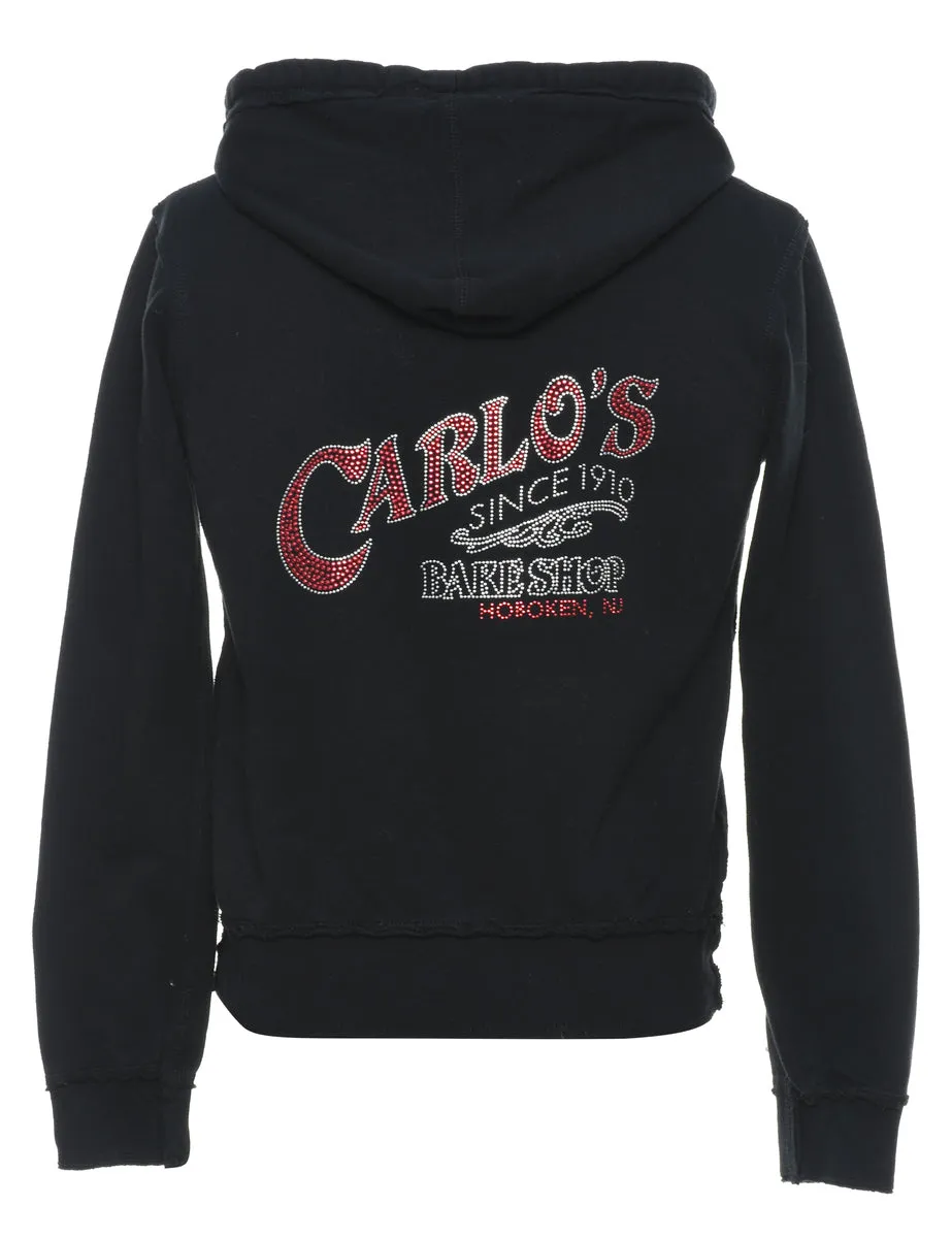 Studded Carlo's Printed Hoodie - S