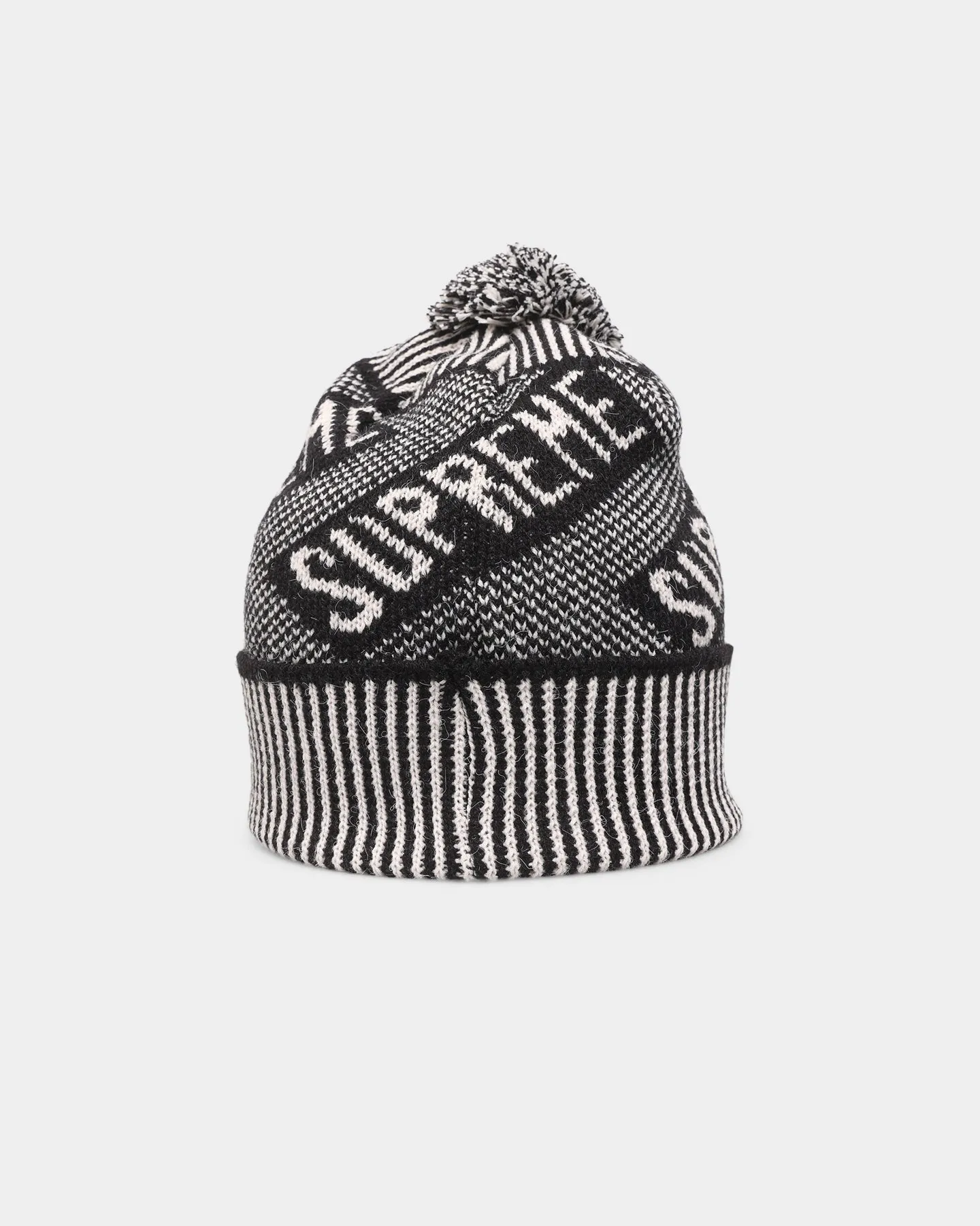 Supreme Banner Beanie Black