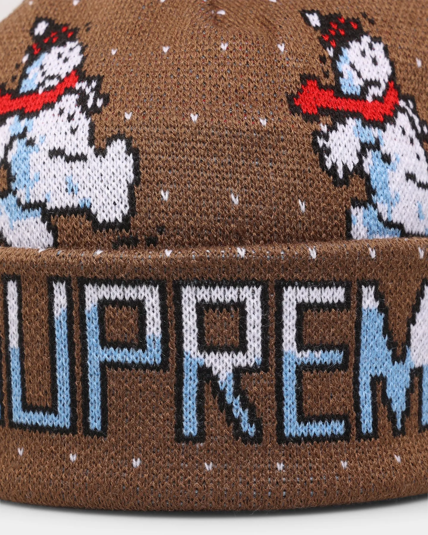 Supreme Snowman Beanie Brown