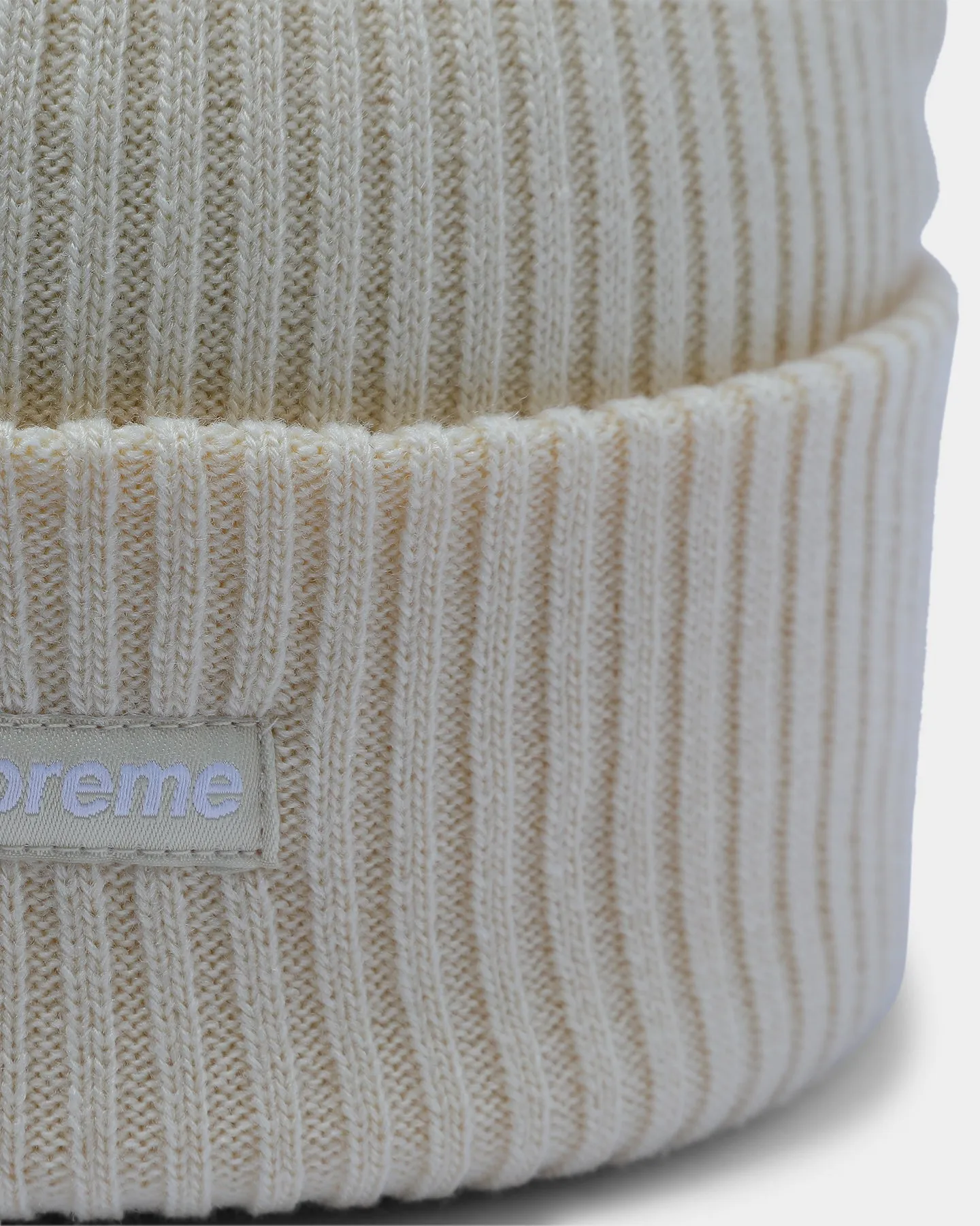 Supreme Wide Rib Beanie Natural