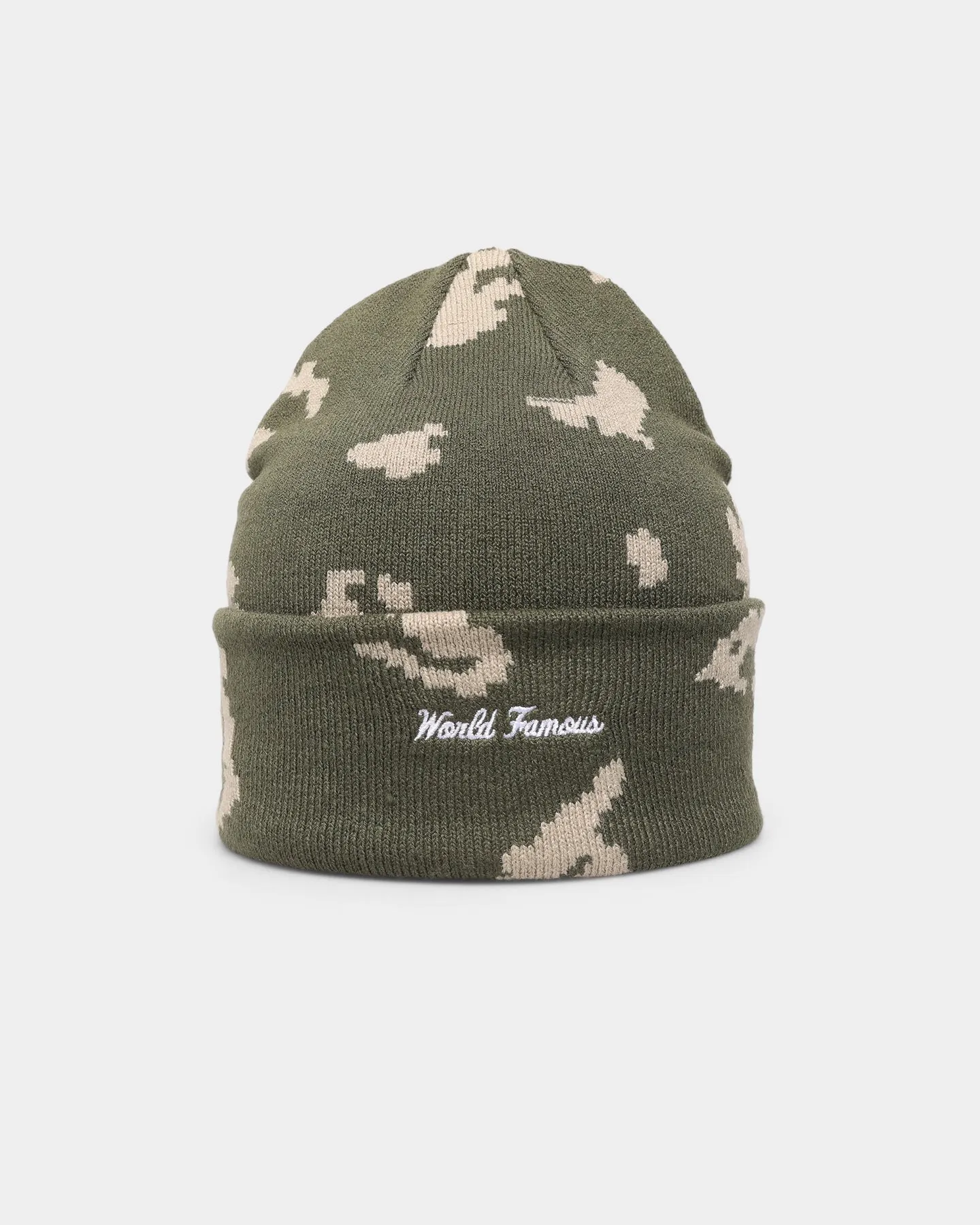 Supreme X New Era Box Logo Beanie Olive Camo