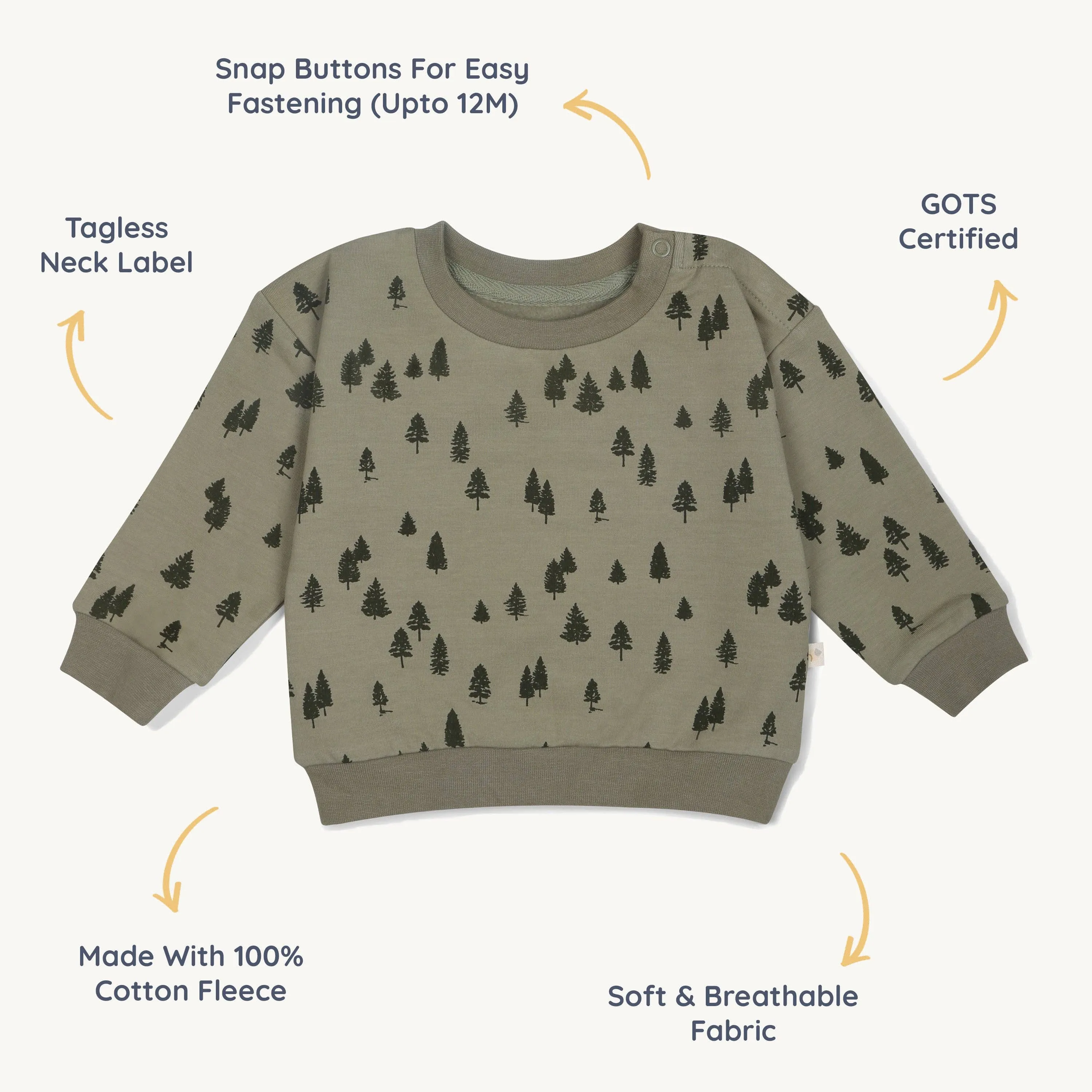 Sweatshirt aus Bio-Fleece - Alpine