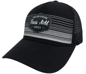 Texas A&M Aggies TOW Black "Frequency" Patch Logo Mesh Snapback Hat Cap