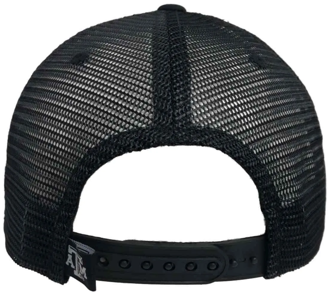 Texas A&M Aggies TOW Black "Frequency" Patch Logo Mesh Snapback Hat Cap