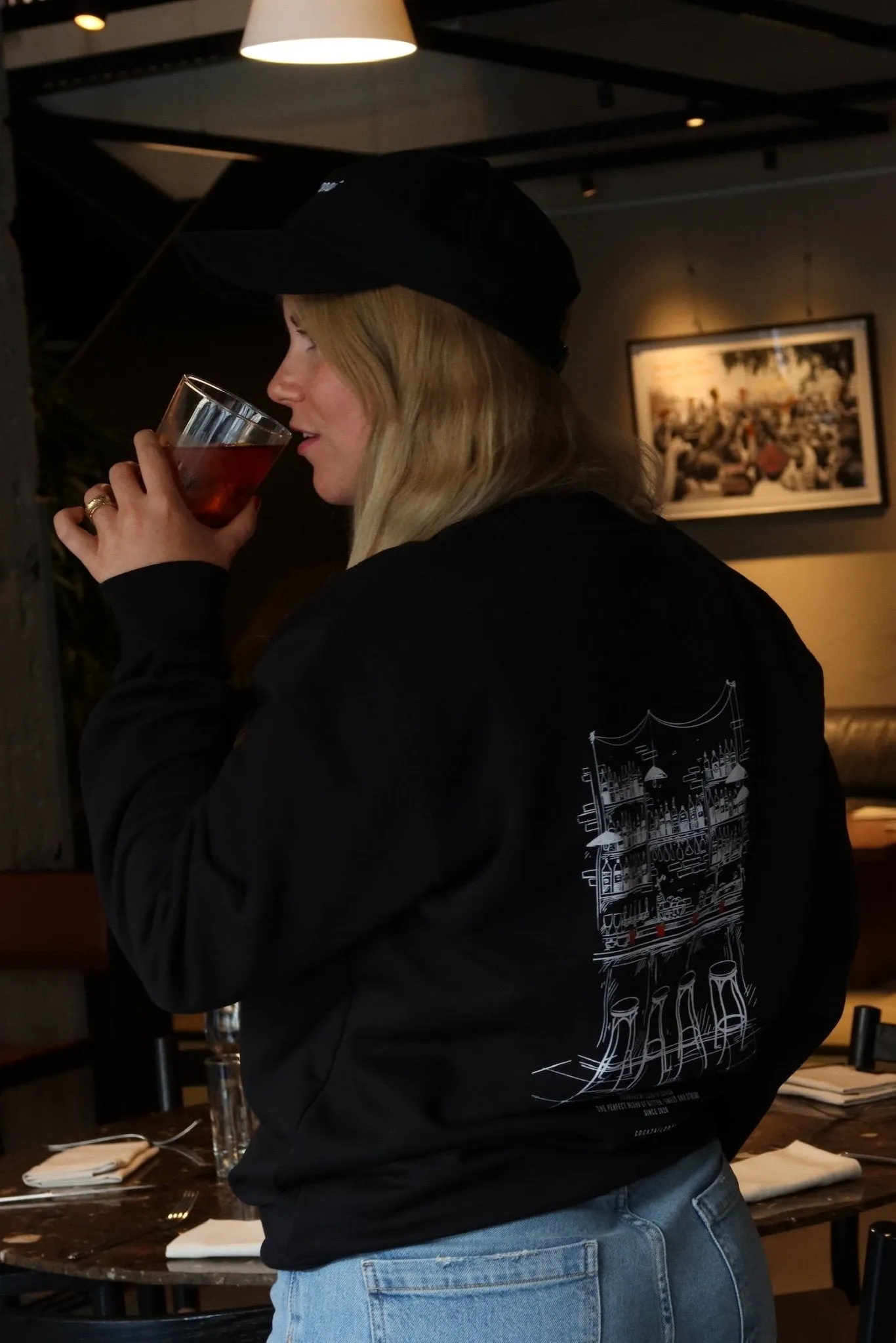 The Negroni Society "The Bar" eco sweatshirt