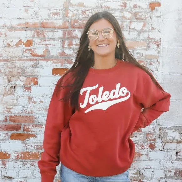 Toledo Felt Script Sweatshirt