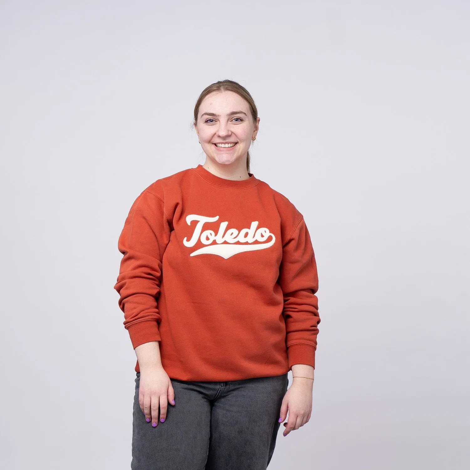 Toledo Felt Script Sweatshirt