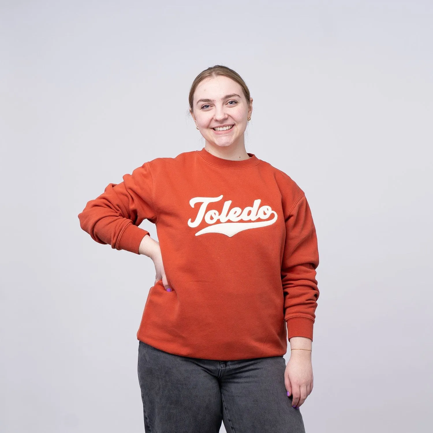 Toledo Felt Script Sweatshirt