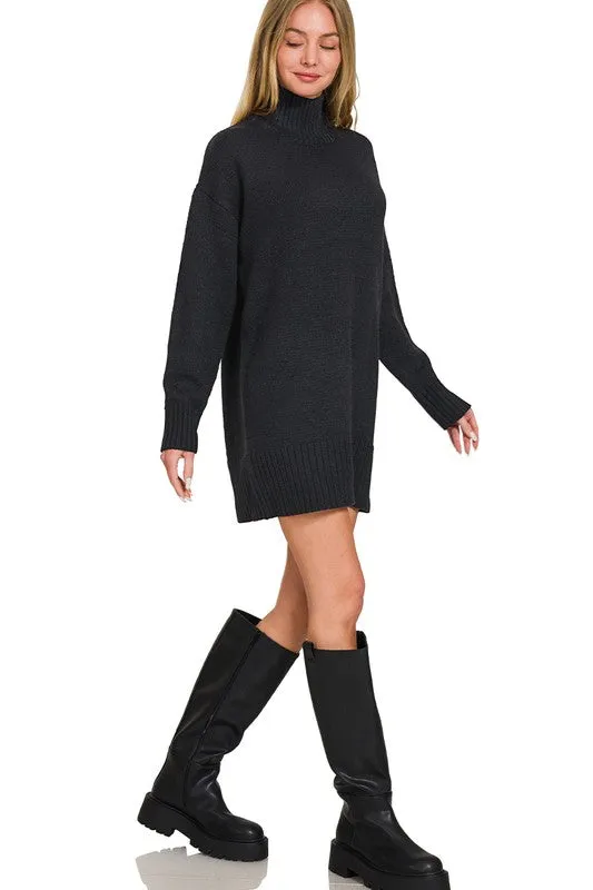 Turtle Neck Sweater Dress