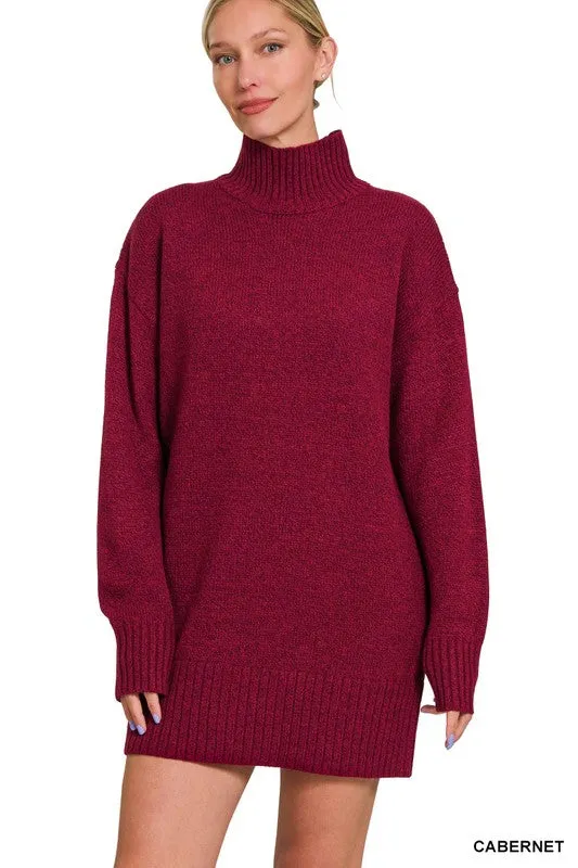 Turtle Neck Sweater Dress