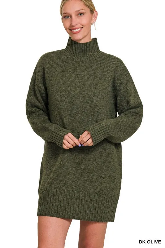 Turtle Neck Sweater Dress